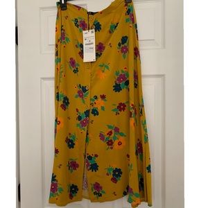 Floral midi skirt